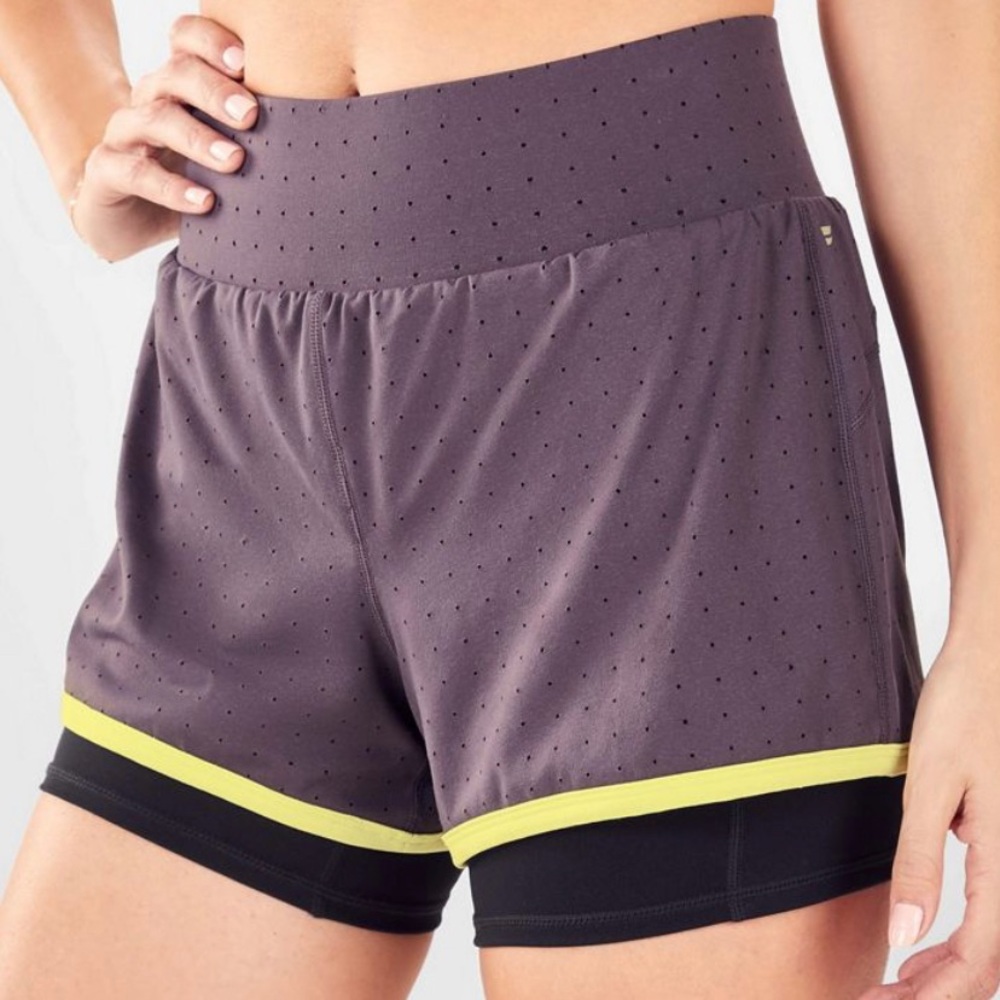 Fabletics Olesia Perforated Short, Size Medium, NWT